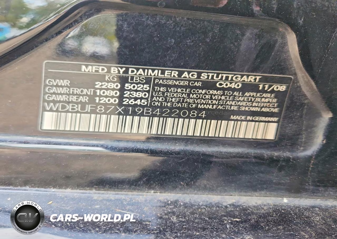 2009 Mercedes-Benz E 350 4Matic VIN:WDBUF87X19B422084 - 12
