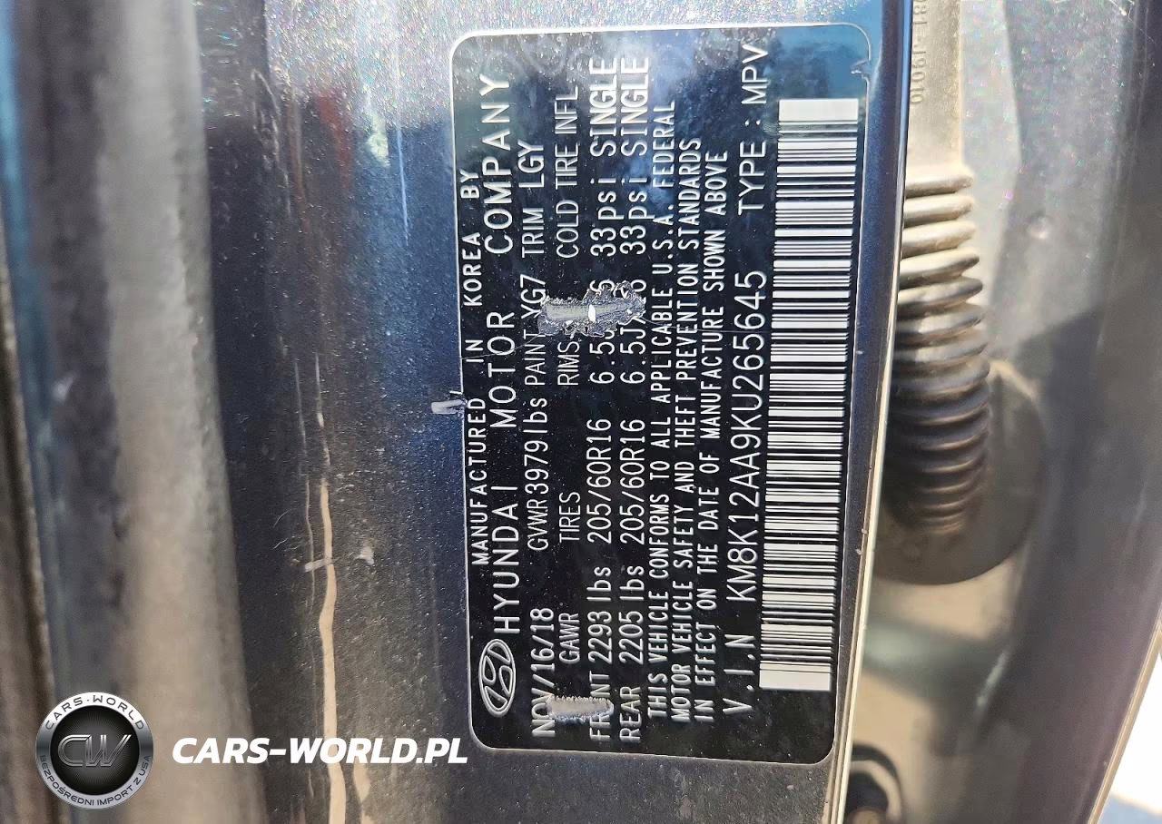 2019 Hyundai Kona Se VIN:KM8K12AA9KU265645 - 14