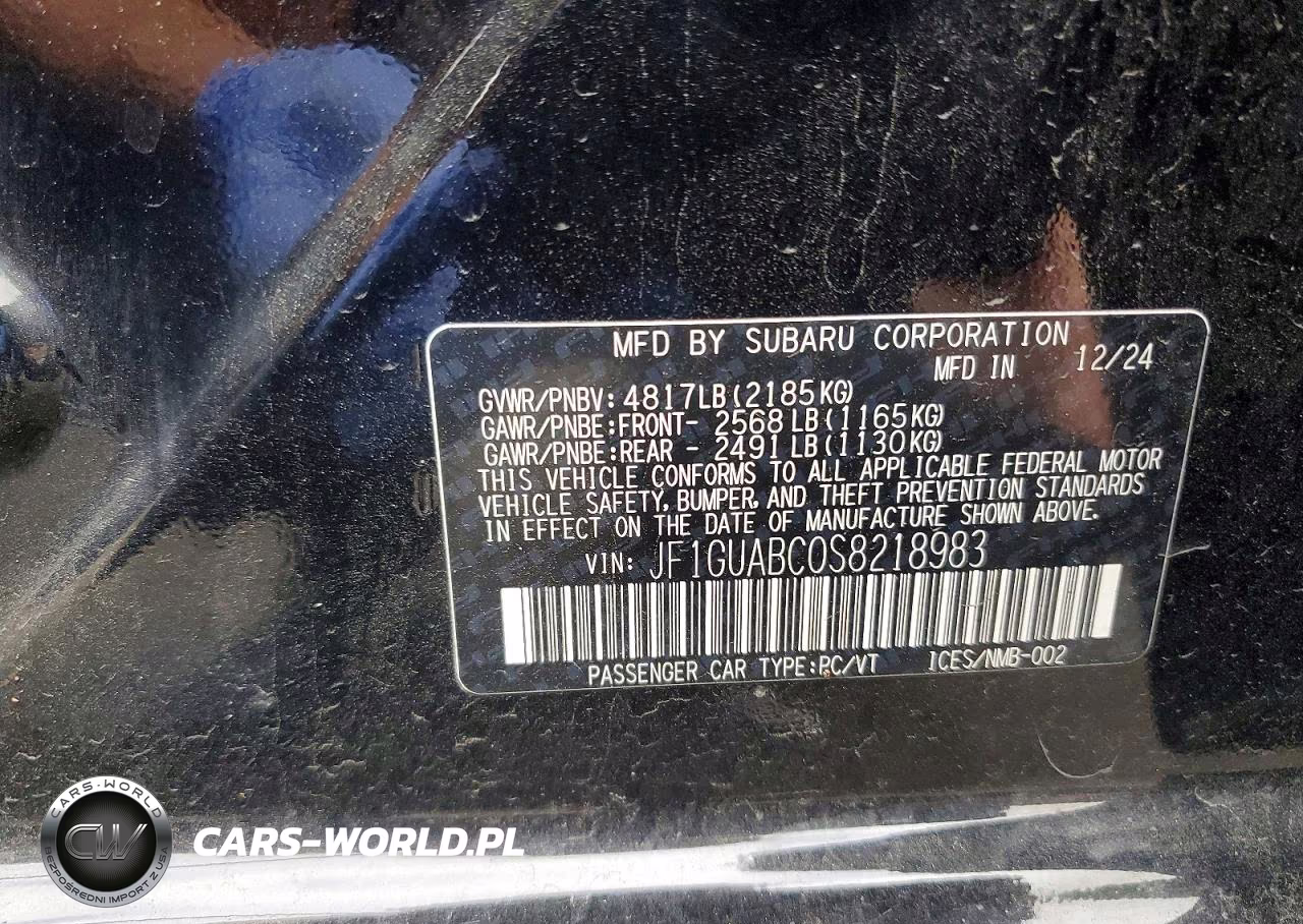 2025 Subaru Impreza VIN:JF1GUABC0S8218983 - 14
