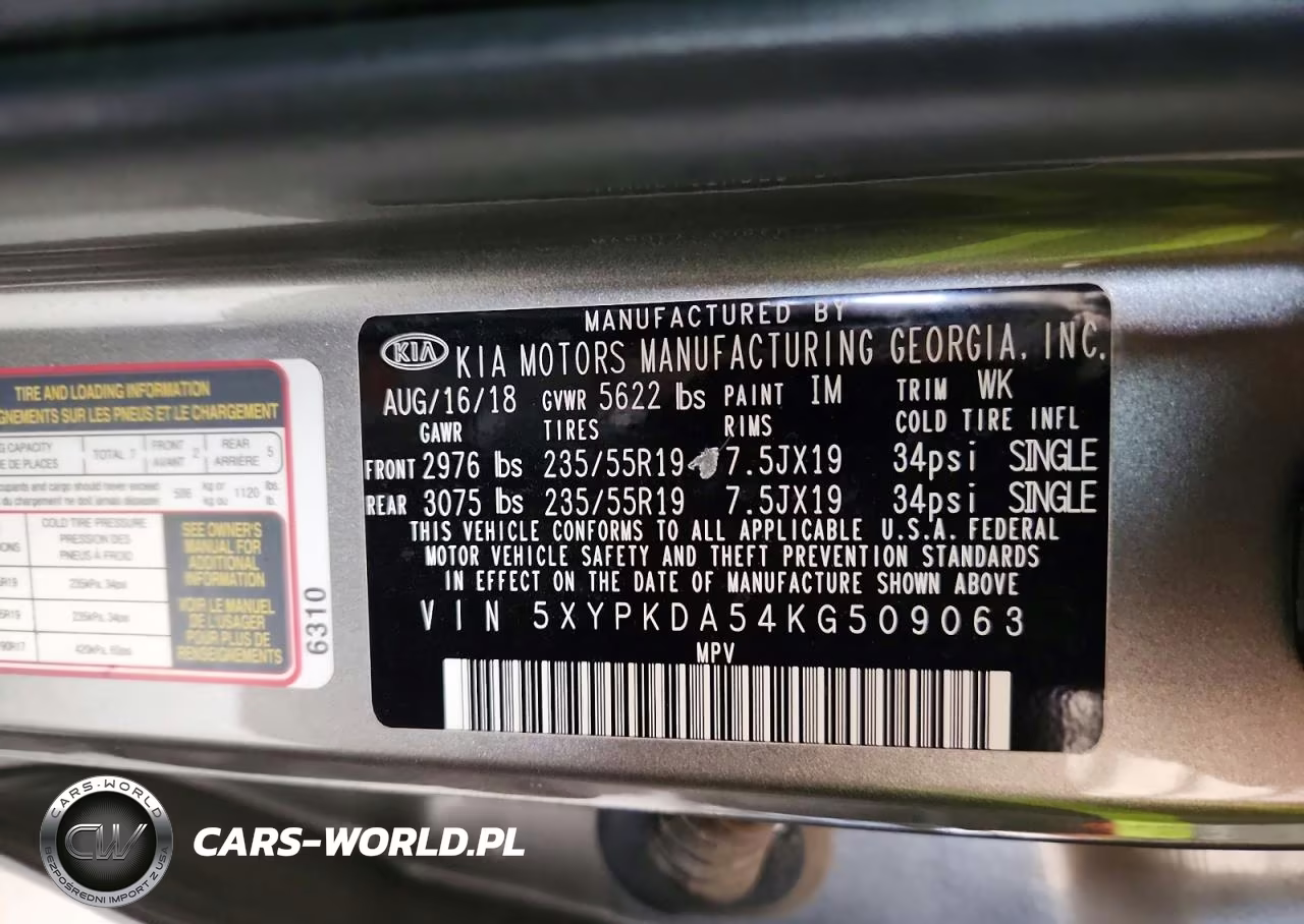 2019 KIA SORENTO 3.3L SXL VIN:5XYPKDA54KG509063 - 13