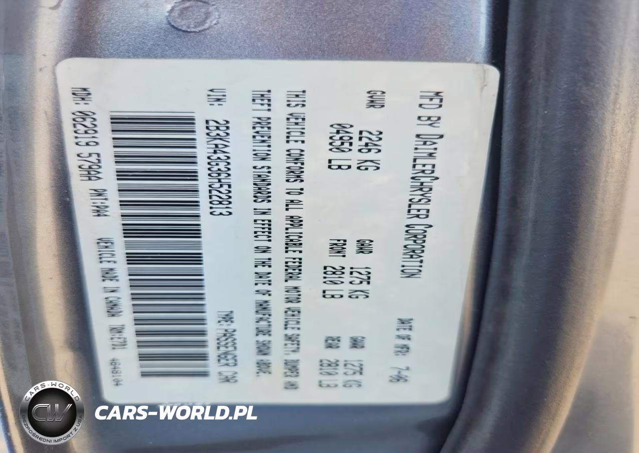 2006 Dodge Charger Se VIN:2B3KA43G36H522813 - 12