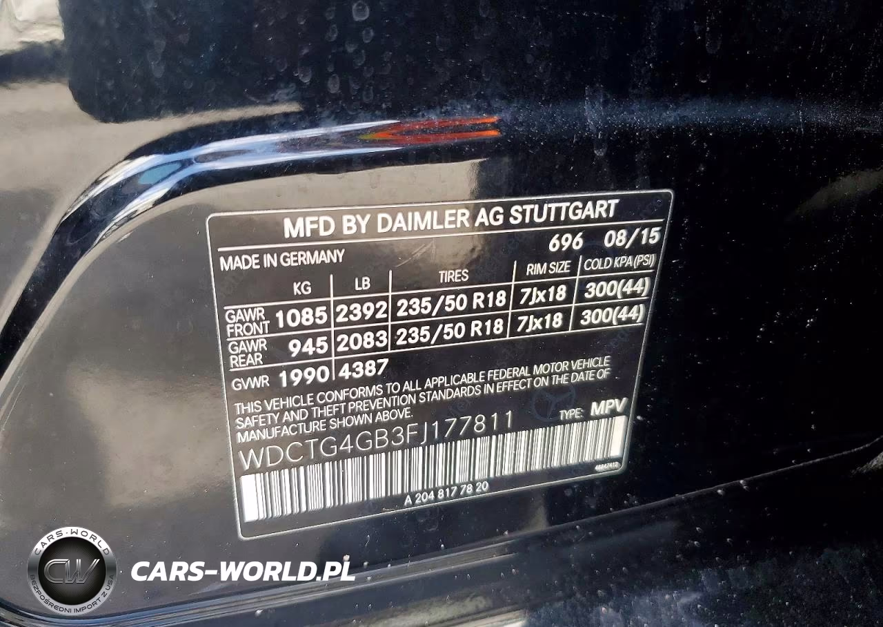 2015 Mercedes-Benz Gla 250 4Matic VIN:WDCTG4GB3FJ177811 - 13