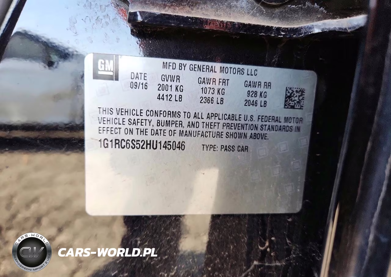 2017 Chevrolet Volt Lt VIN:1G1RC6S52HU145046 - 12