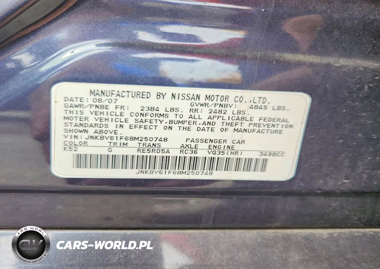 2008 Infiniti G35 X VIN:JNKBV61F68M250748 - 12