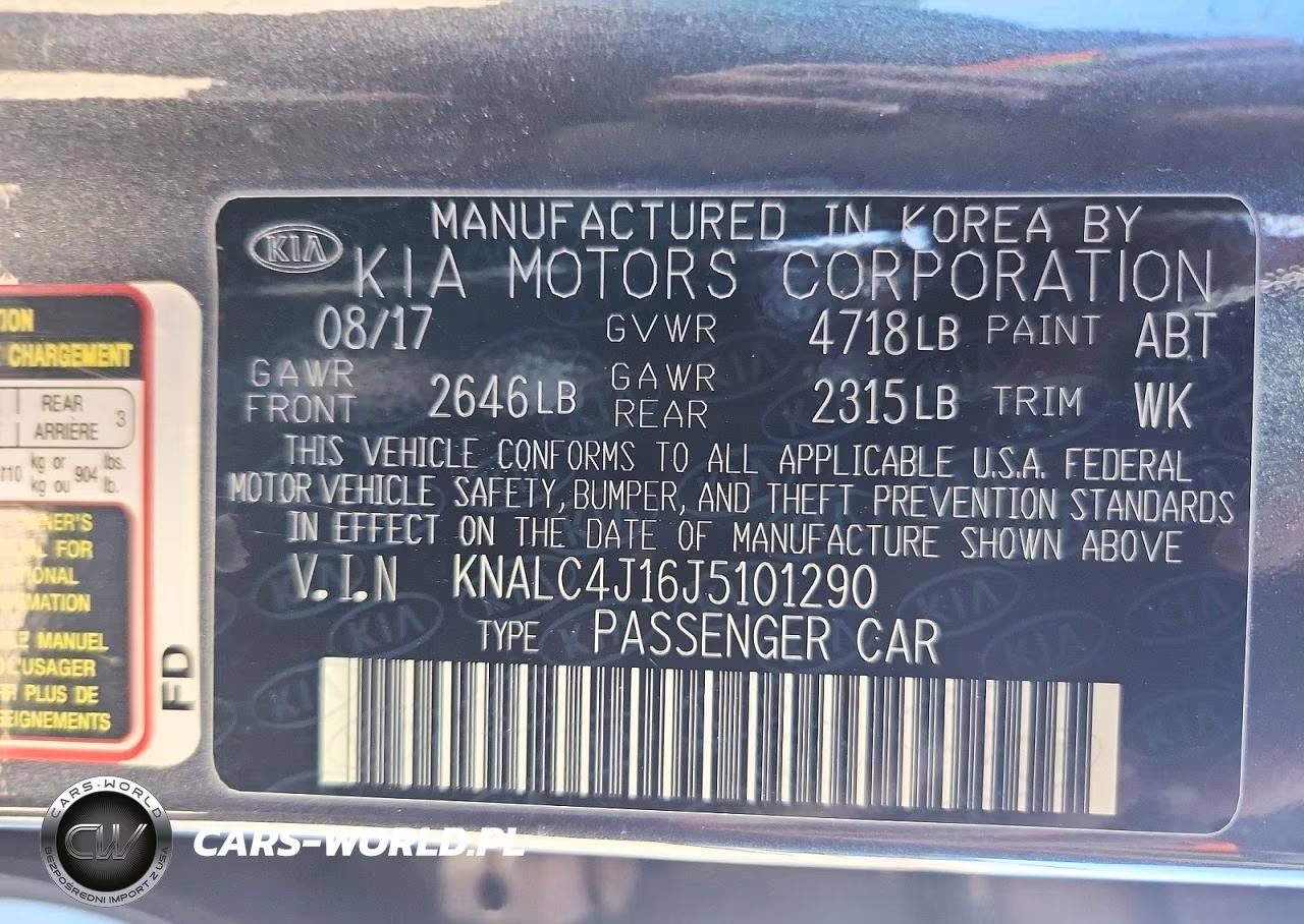 2018 Kia Cadenza Premium VIN:KNALC4J16J5101290 - 13