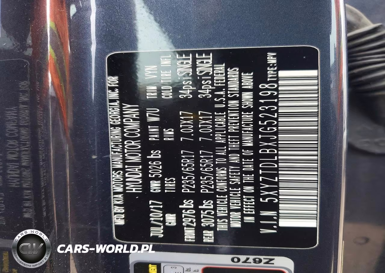 2018 Hyundai Santa Fe Sport 2.4L VIN:5XYZTDLBXJG523198 - 14