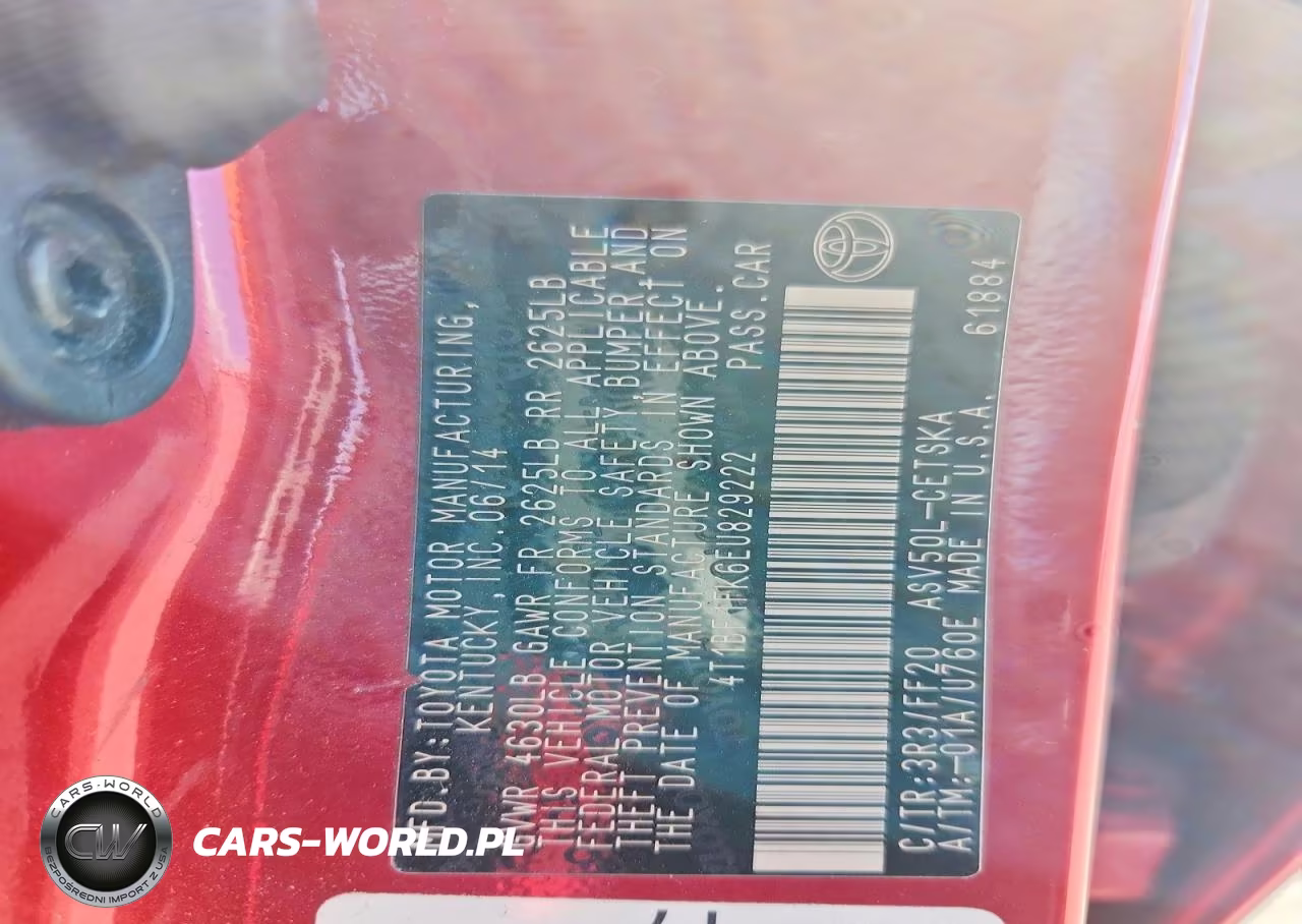 2014 Toyota Camry Se VIN:4T1BF1FK6EU829222 - 12