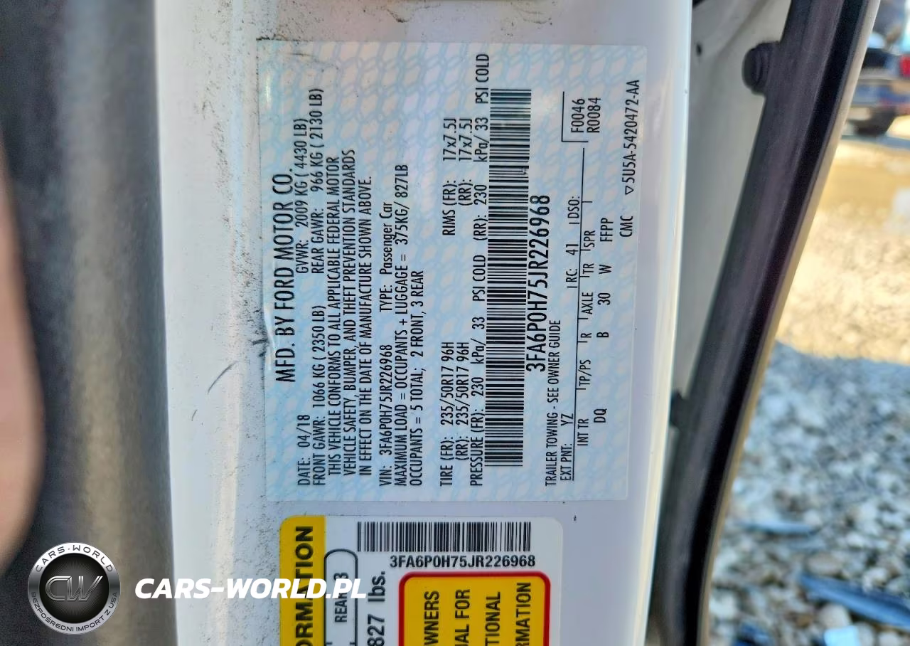 2018 Ford Fusion Se VIN:3FA6P0H75JR226968 - 12