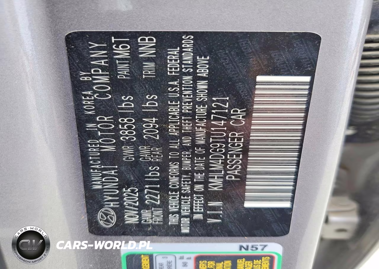 2026 Hyundai Elantra Sel Sport VIN:KMHLM4DG9TU147121 - 13