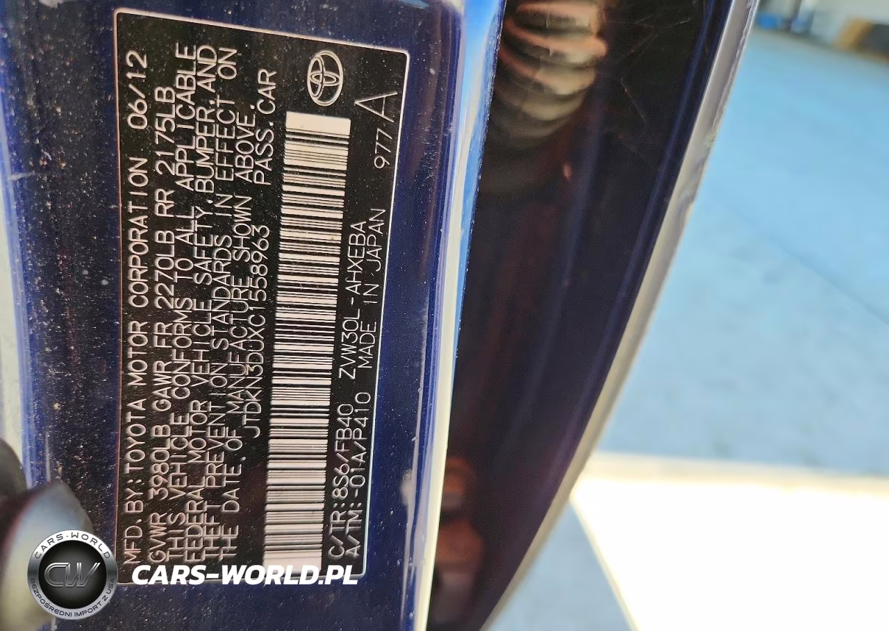 2012 Toyota Prius Two VIN:JTDKN3DUXC1558963 - 12