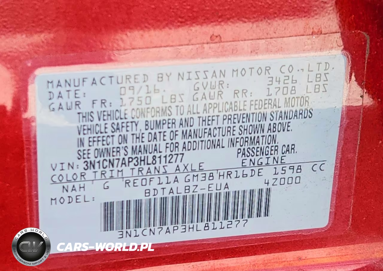 2017 Nissan Versa 1.6 Sv VIN:3N1CN7AP3HL811277 - 12