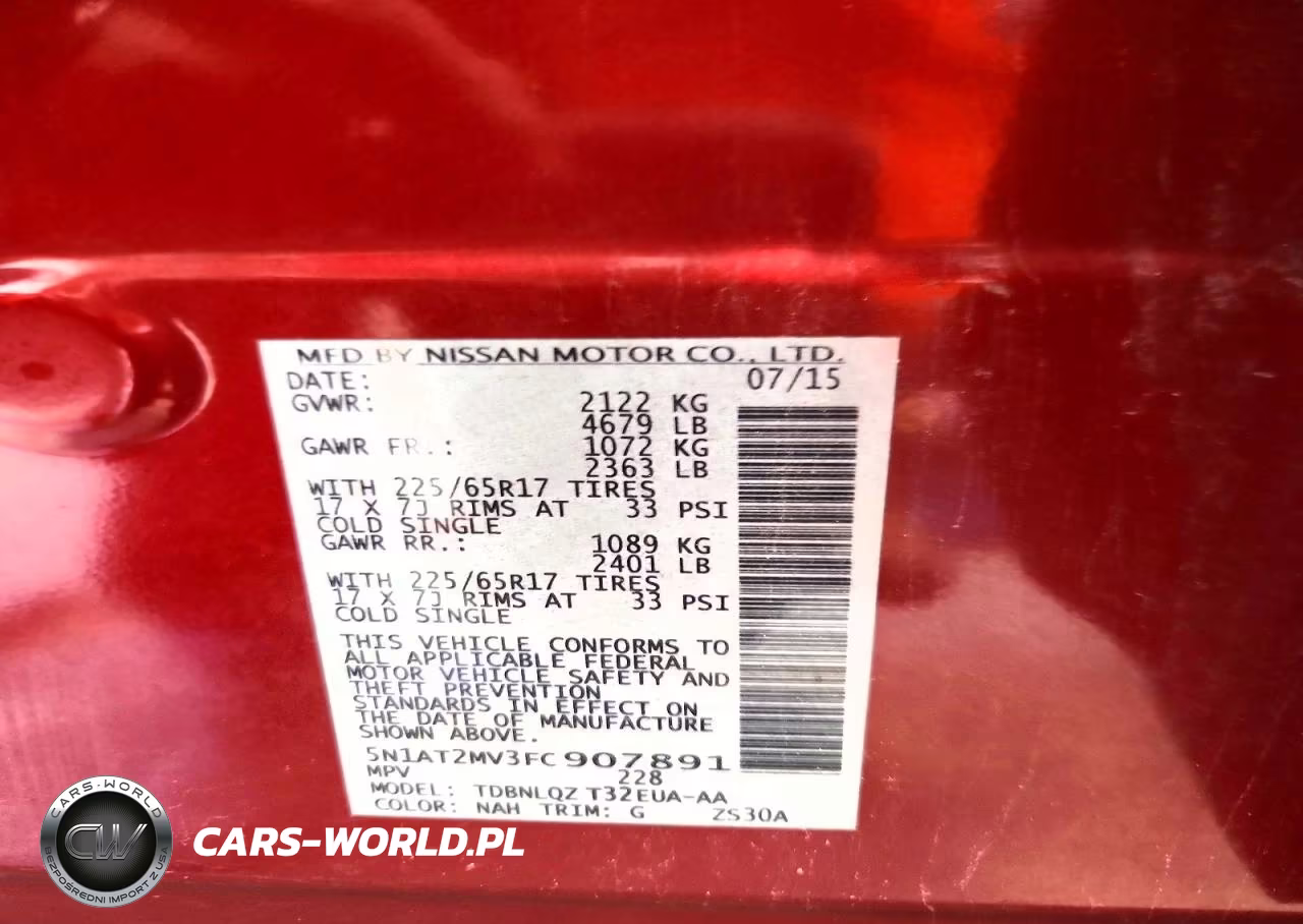 2015 Nissan Rogue Sv VIN:5N1AT2MV3FC907891 - 13