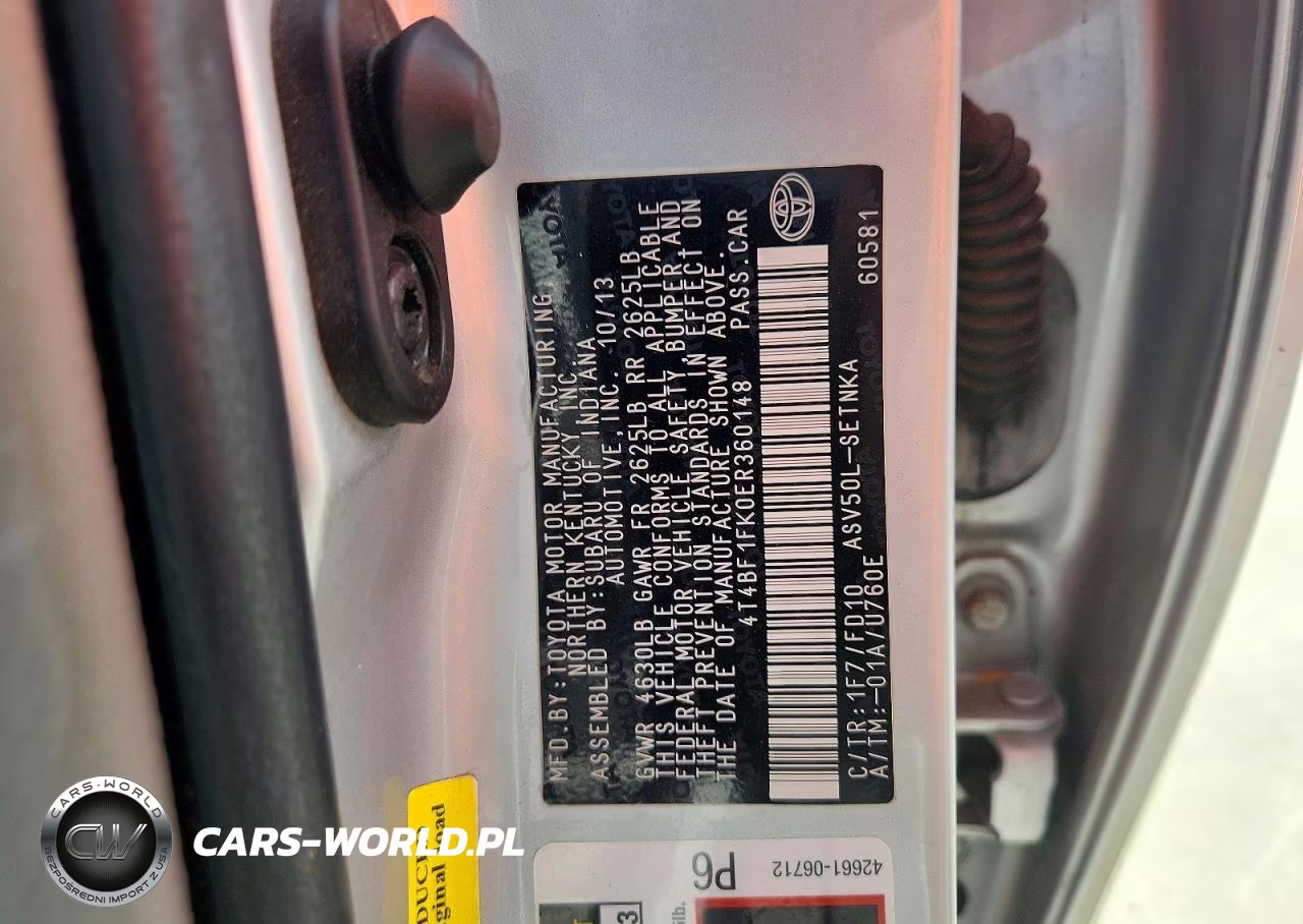 2014 Toyota Camry Le VIN:4T4BF1FK0ER360148 - 12