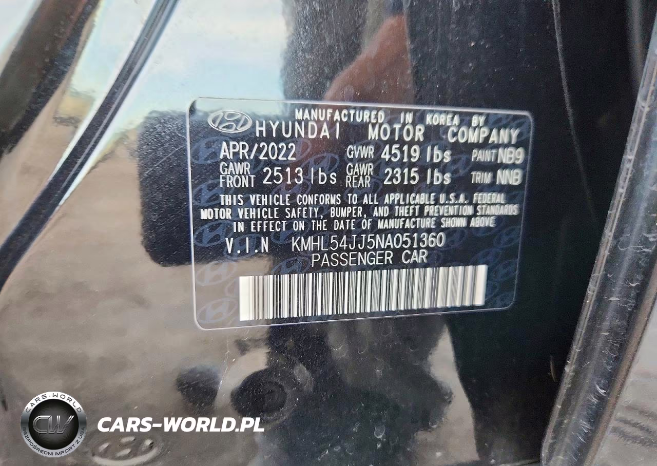 2022 Hyundai Sonata Hybrid Limited VIN:KMHL54JJ5NA051360 - 12