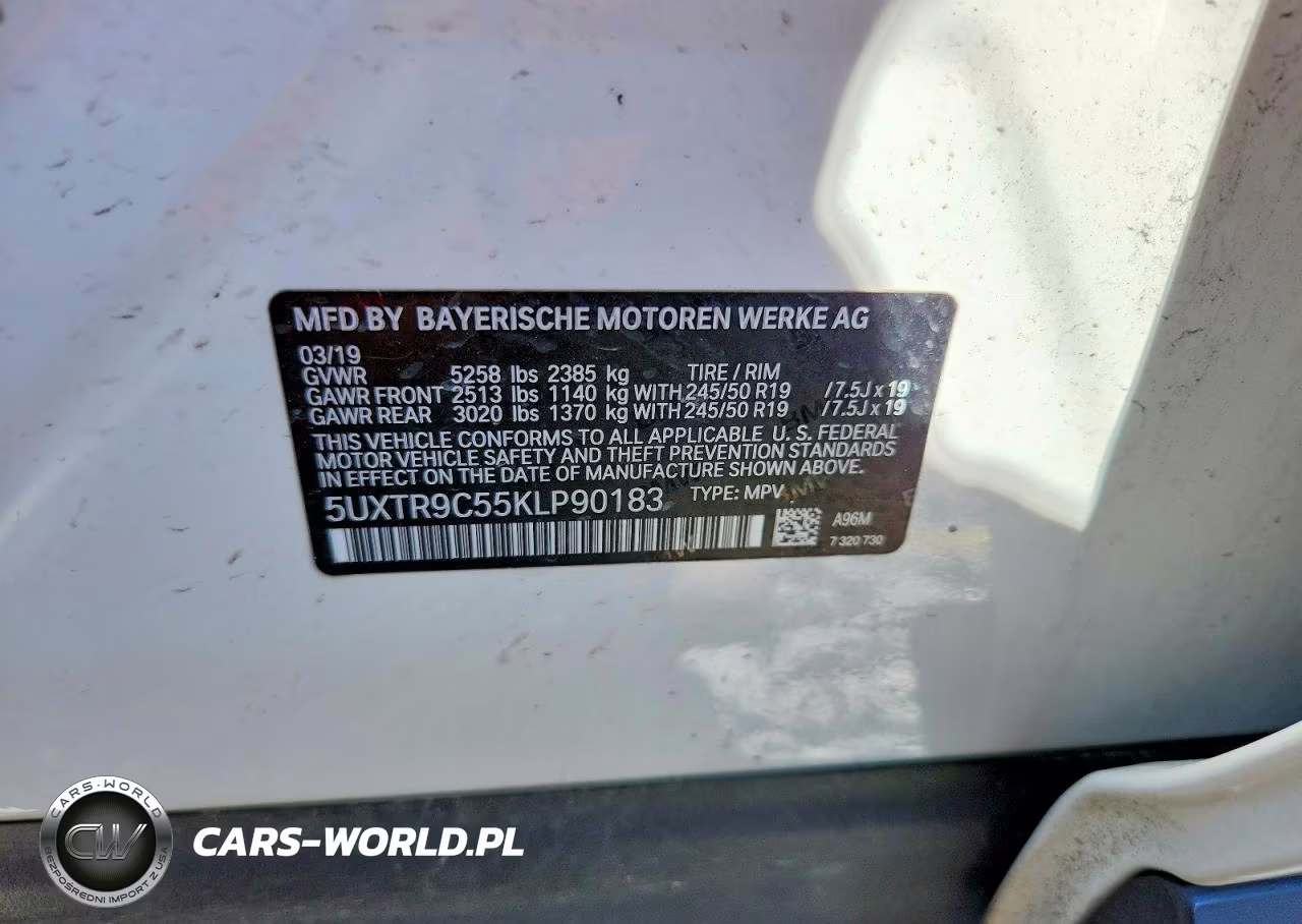 2019 BMW X3 xDrive30I VIN:5UXTR9C55KLP90183 - 13