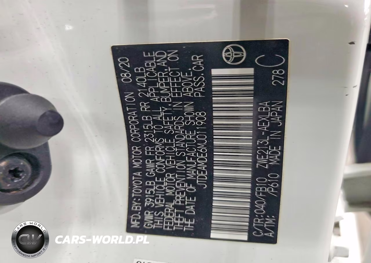 2021 Toyota Corolla Le VIN:JTDEAMDE6MJ011908 - 12