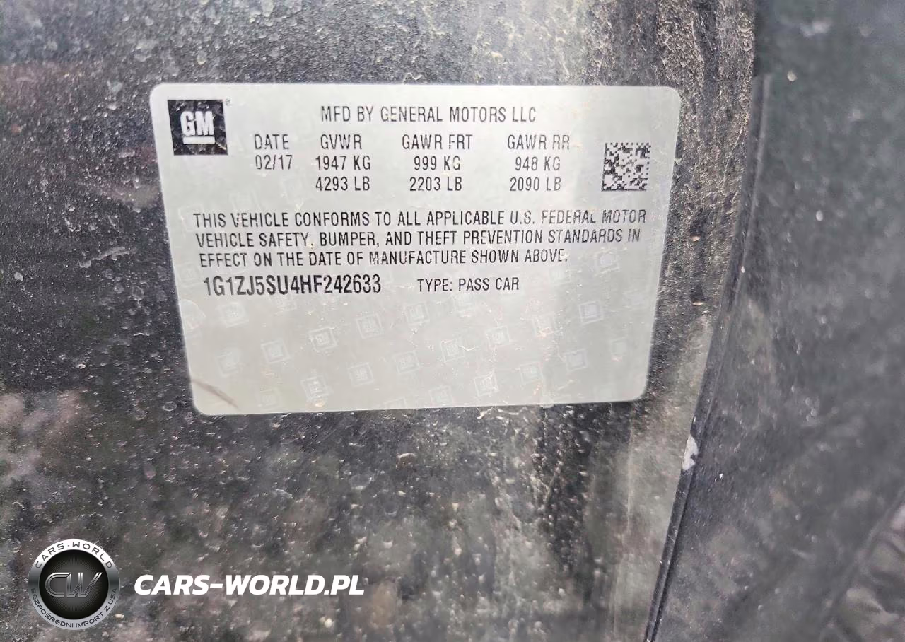 2017 Chevrolet Malibu Hybrid VIN:1G1ZJ5SU4HF242633 - 12