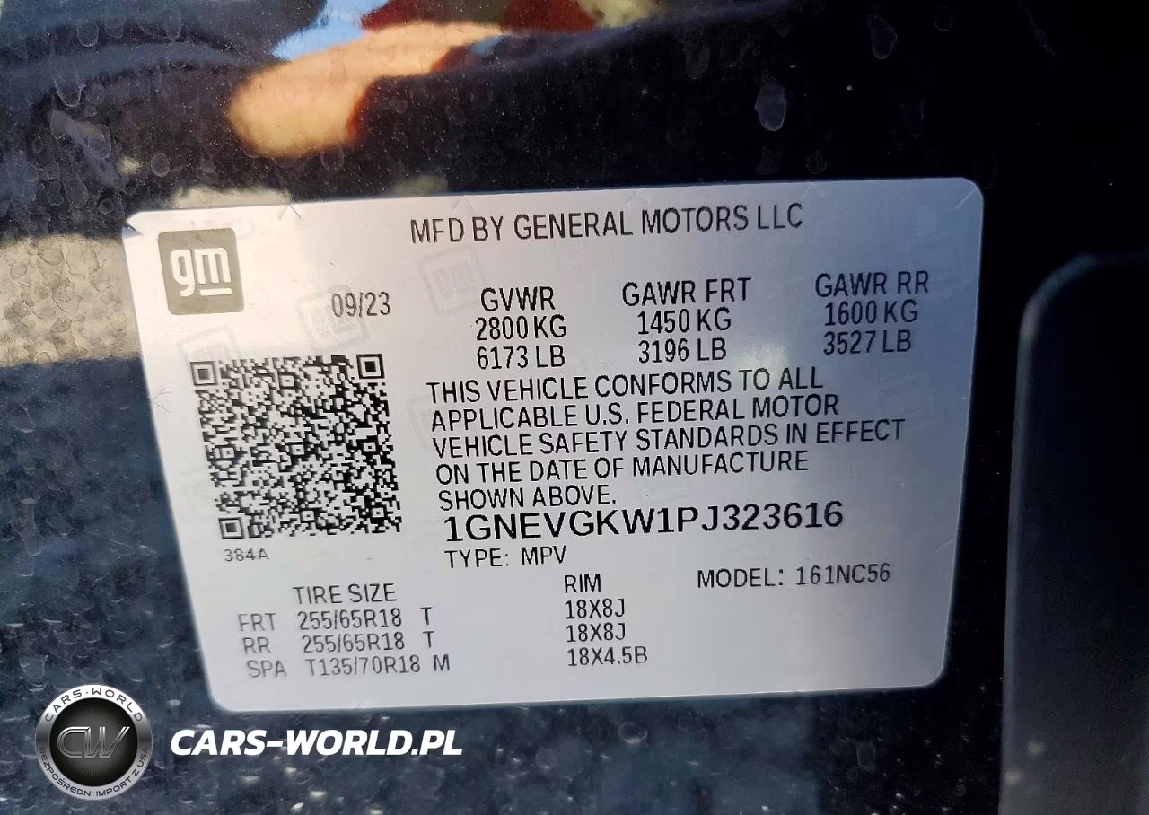 2023 Chevrolet Traverse Lt VIN:1GNEVGKW1PJ323616 - 13