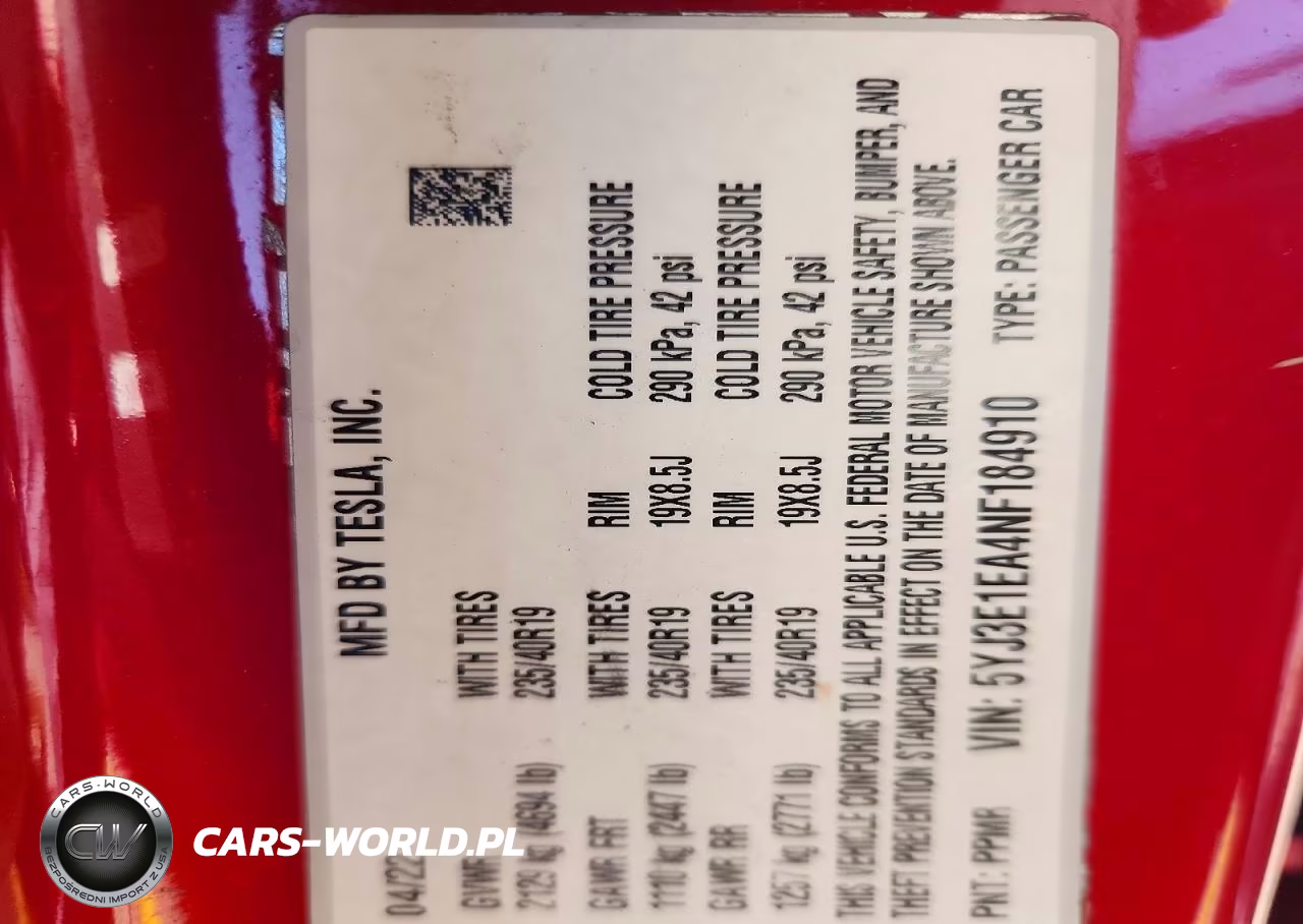 2022 Tesla Model 3 VIN:5YJ3E1EA4NF184910 - 12