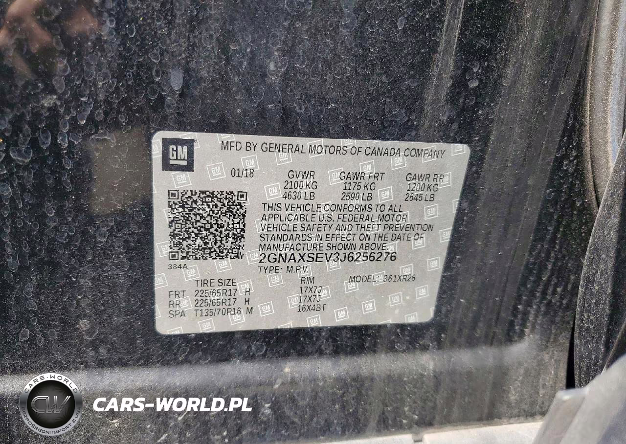 2018 Chevrolet Equinox Lt VIN:2GNAXSEV3J6256276 - 13