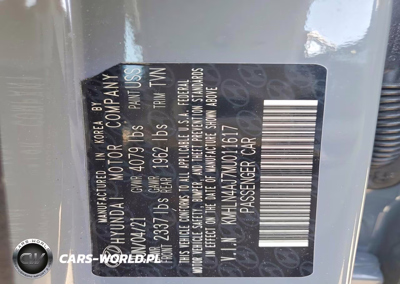 2021 Hyundai Elantra Limited VIN:KMHLN4AJ7MU011617 - 12