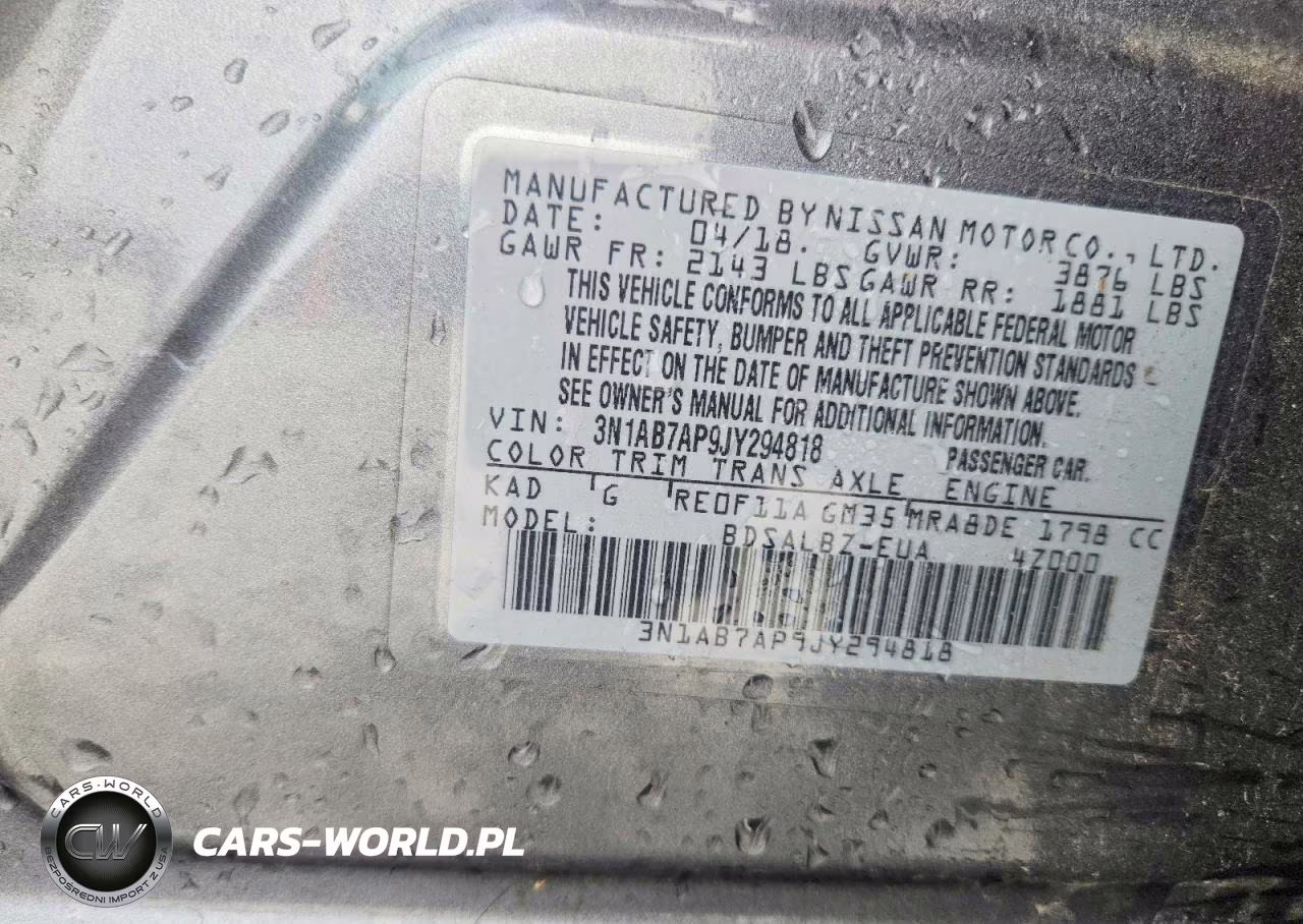 2018 Nissan Sentra S VIN:3N1AB7AP9JY294818 - 13