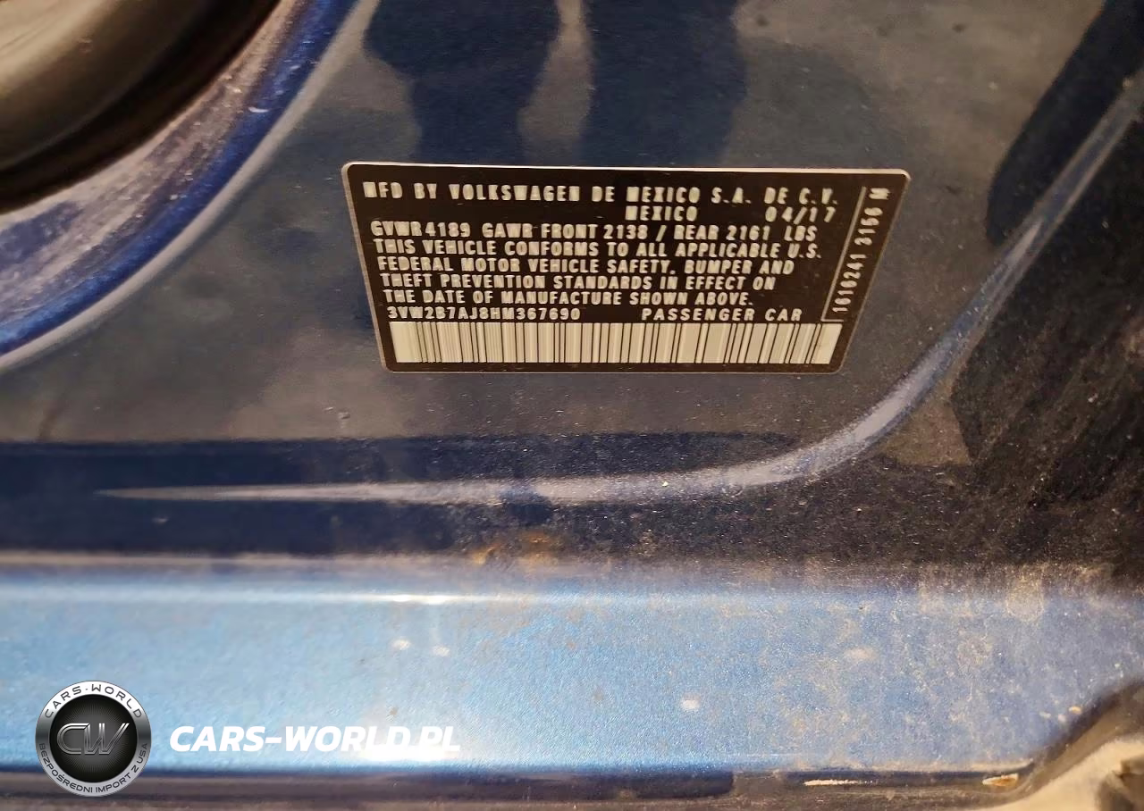 2017 Volkswagen Jetta S VIN:3VW2B7AJ8HM367690 - 12