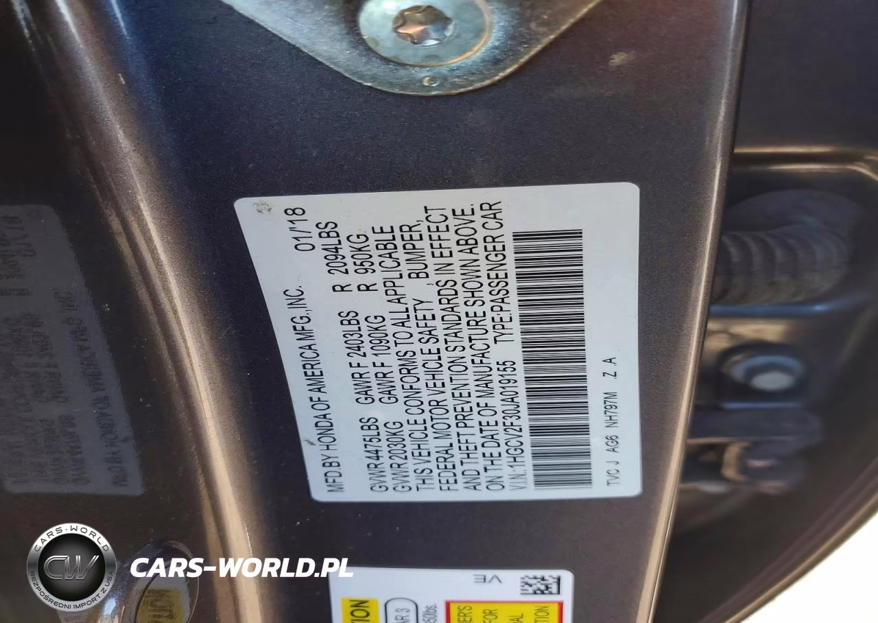 2018 Honda Accord Sport VIN:1HGCV2F30JA019155 - 12