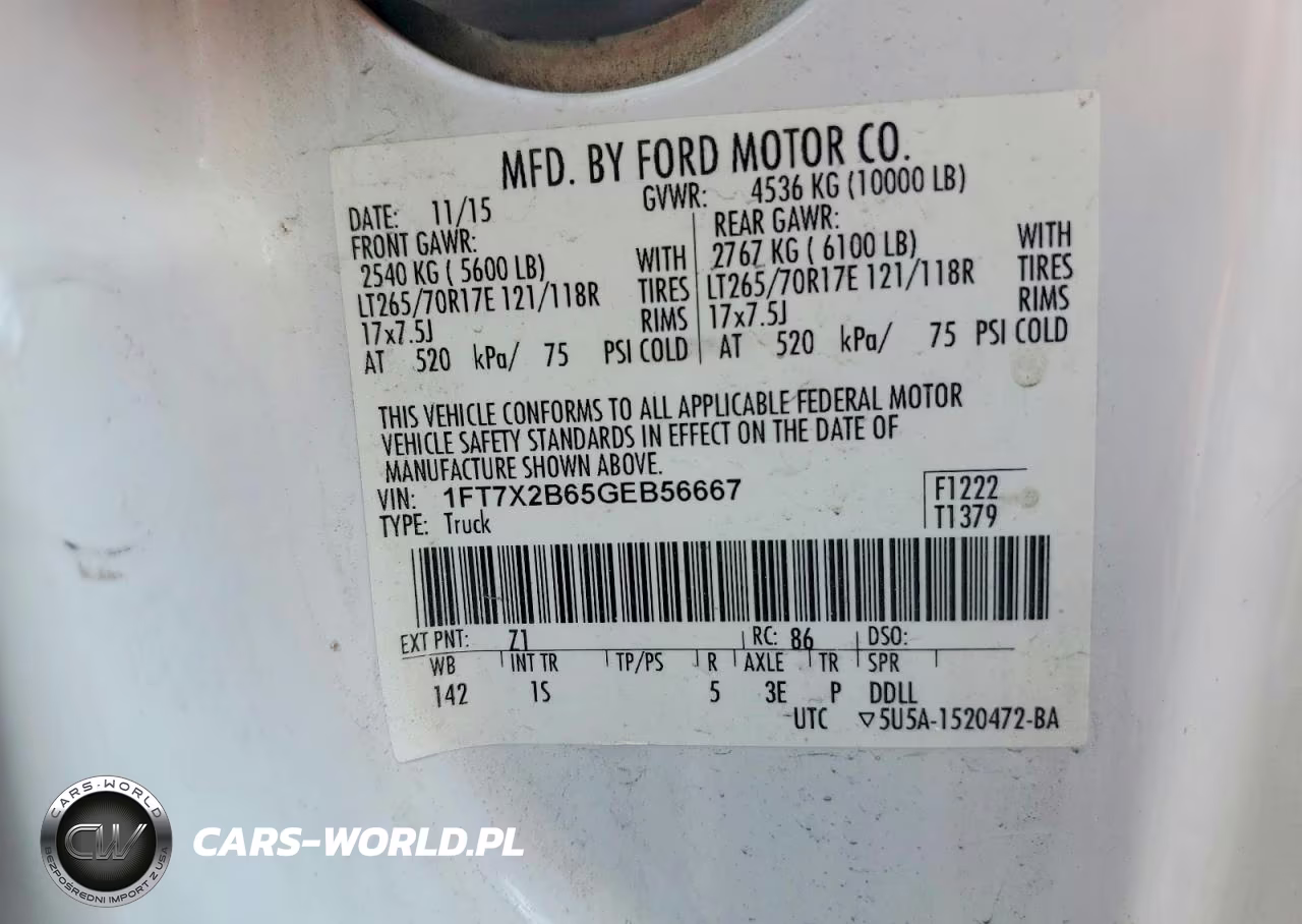 2016 Ford F250 Super Duty VIN:1FT7X2B65GEB56667 - 12