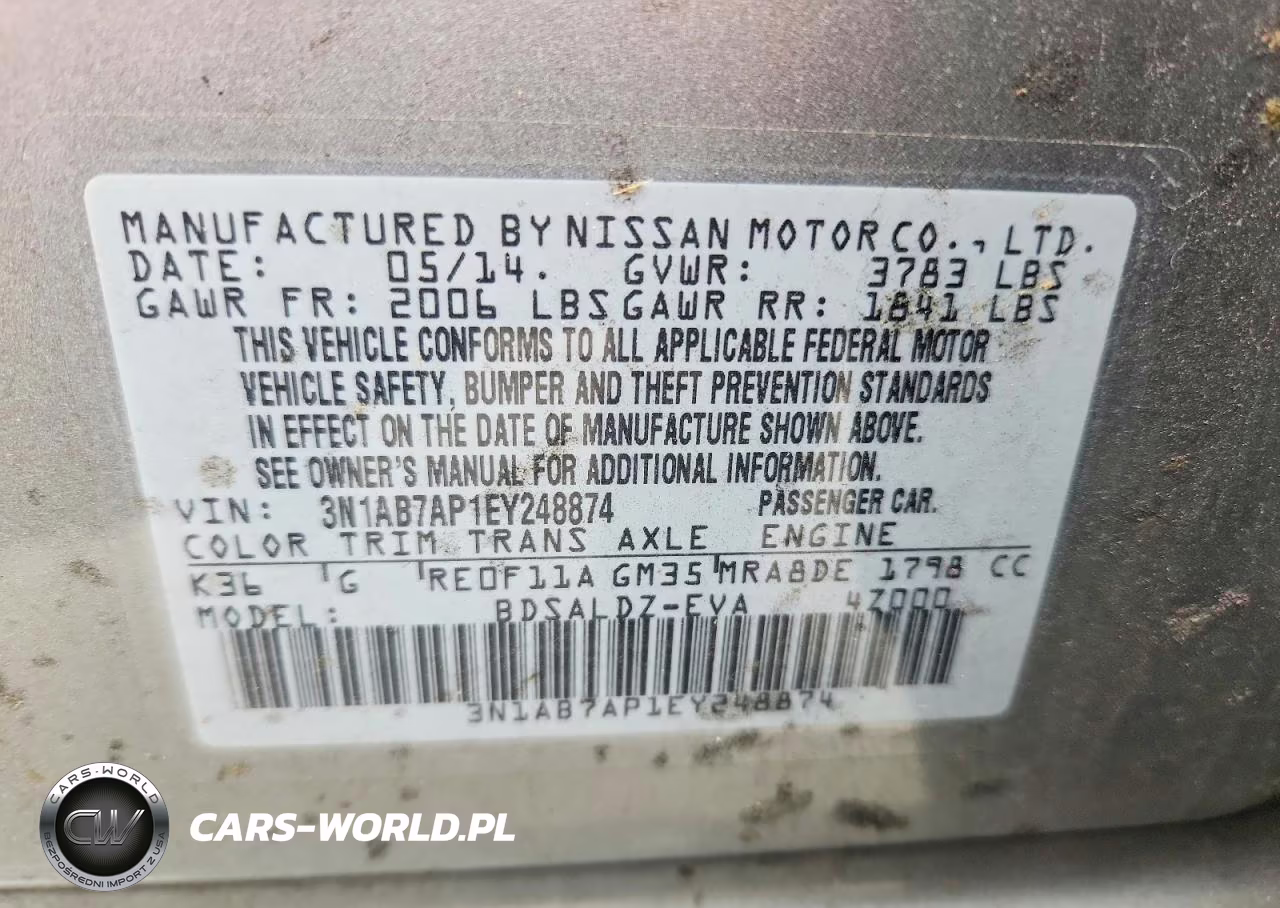 2014 Nissan Sentra Sv VIN:3N1AB7AP1EY248874 - 12