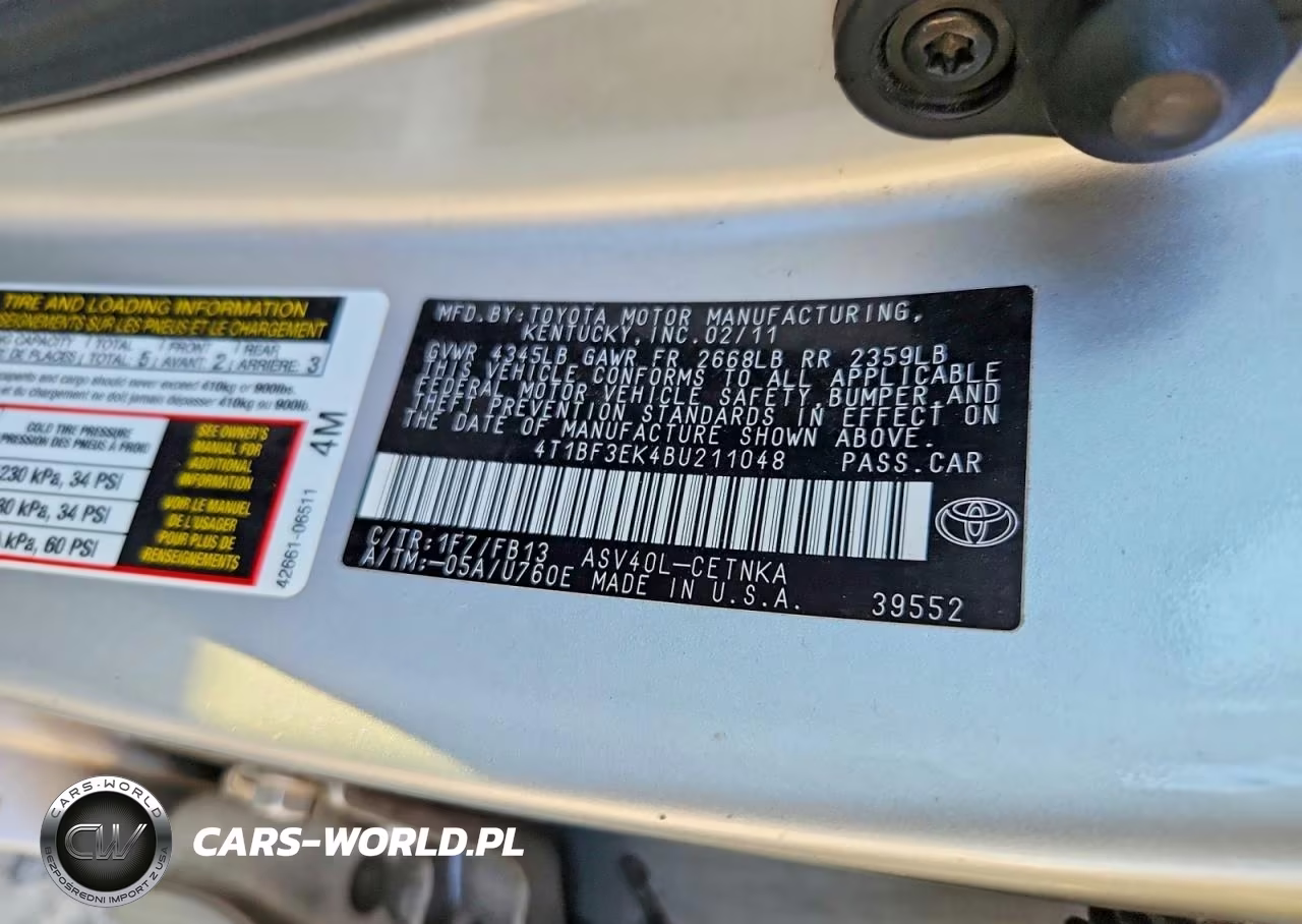 2011 Toyota Camry Le VIN:4T1BF3EK4BU211048 - 12