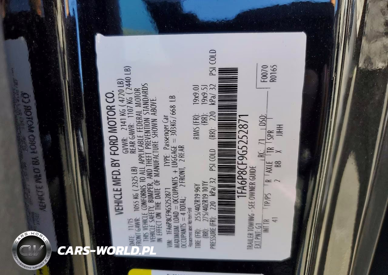 2016 Ford Mustang Gt VIN:1FA6P8CF9G5252871 - 13