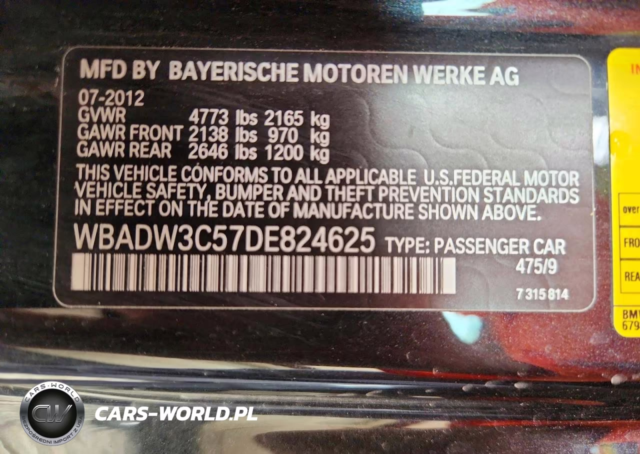 2013 BMW 528 I VIN:WBAXG5C56DD232791 - 12