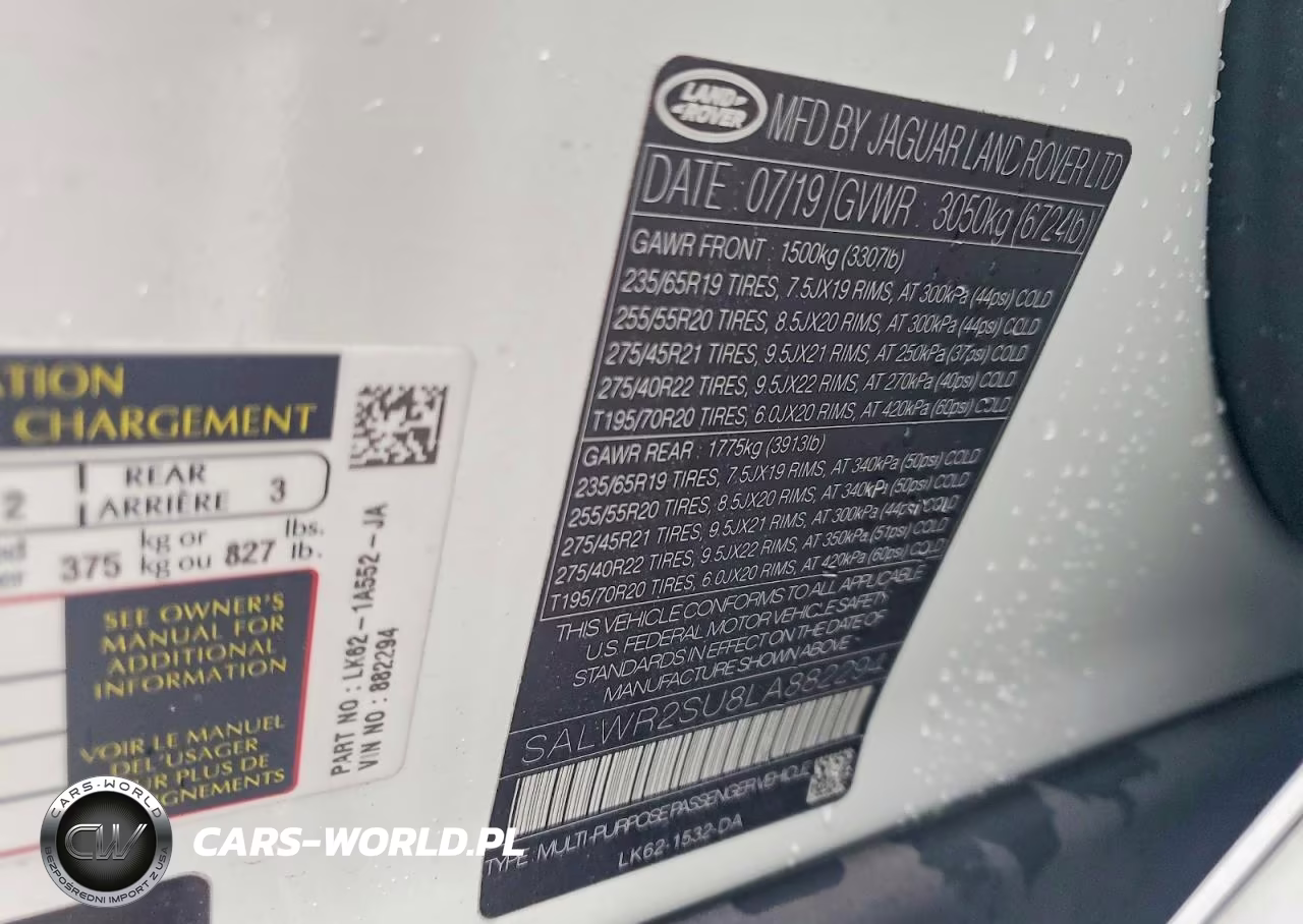 2020 Land Rover Range Rover Sport Hse VIN:SALWR2SU8LA882294 - 12