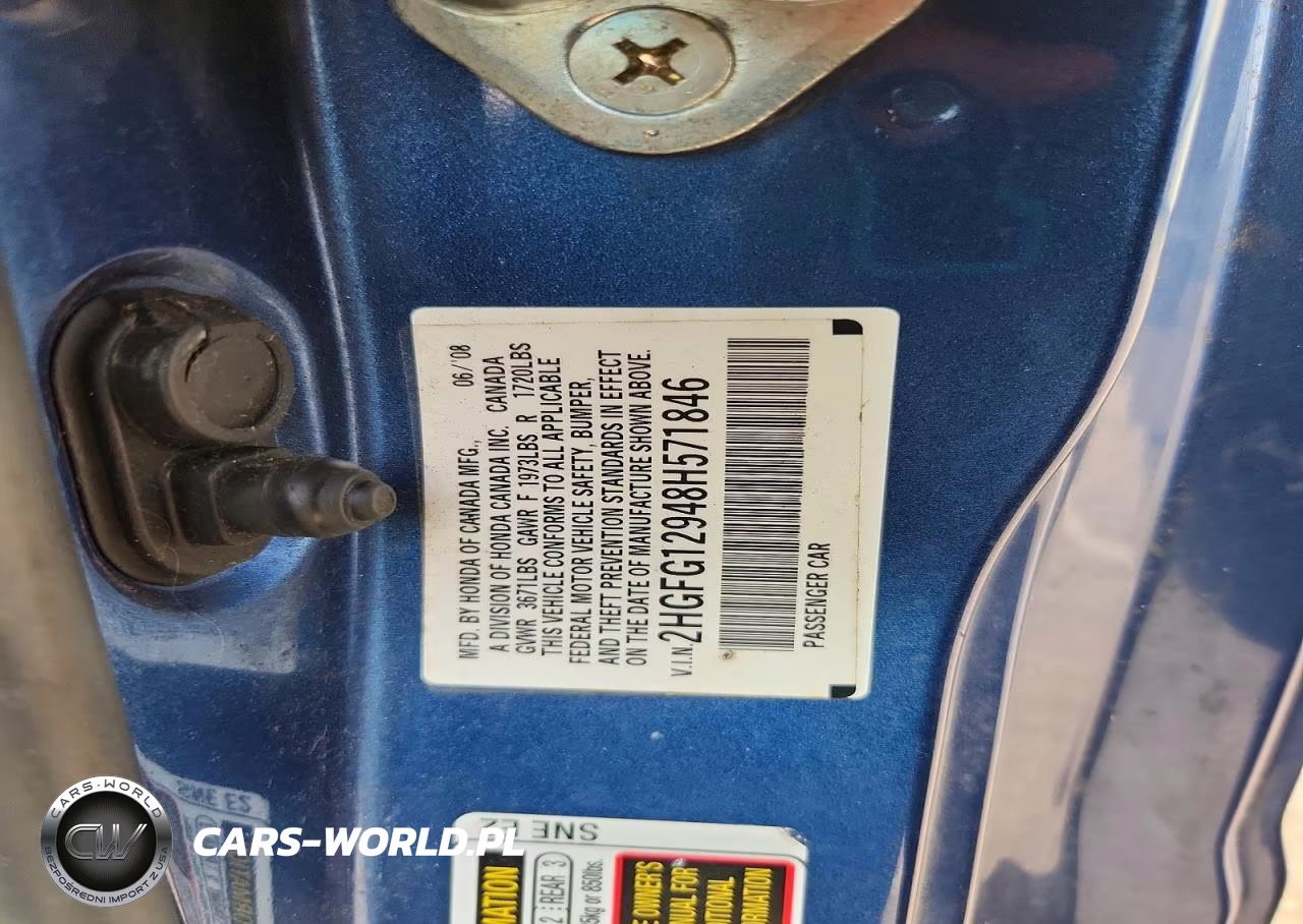 2008 Honda Civic Exl VIN:2HGFG12948H571846 - 12