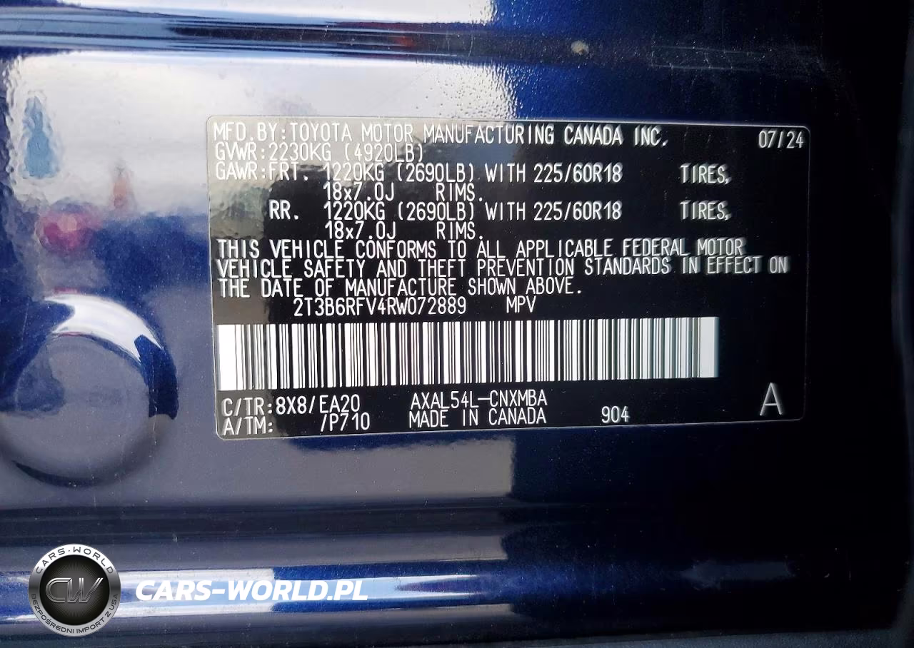 2024 Toyota Rav4 Xle Premium VIN:2T3B6RFV4RW072889 - 13