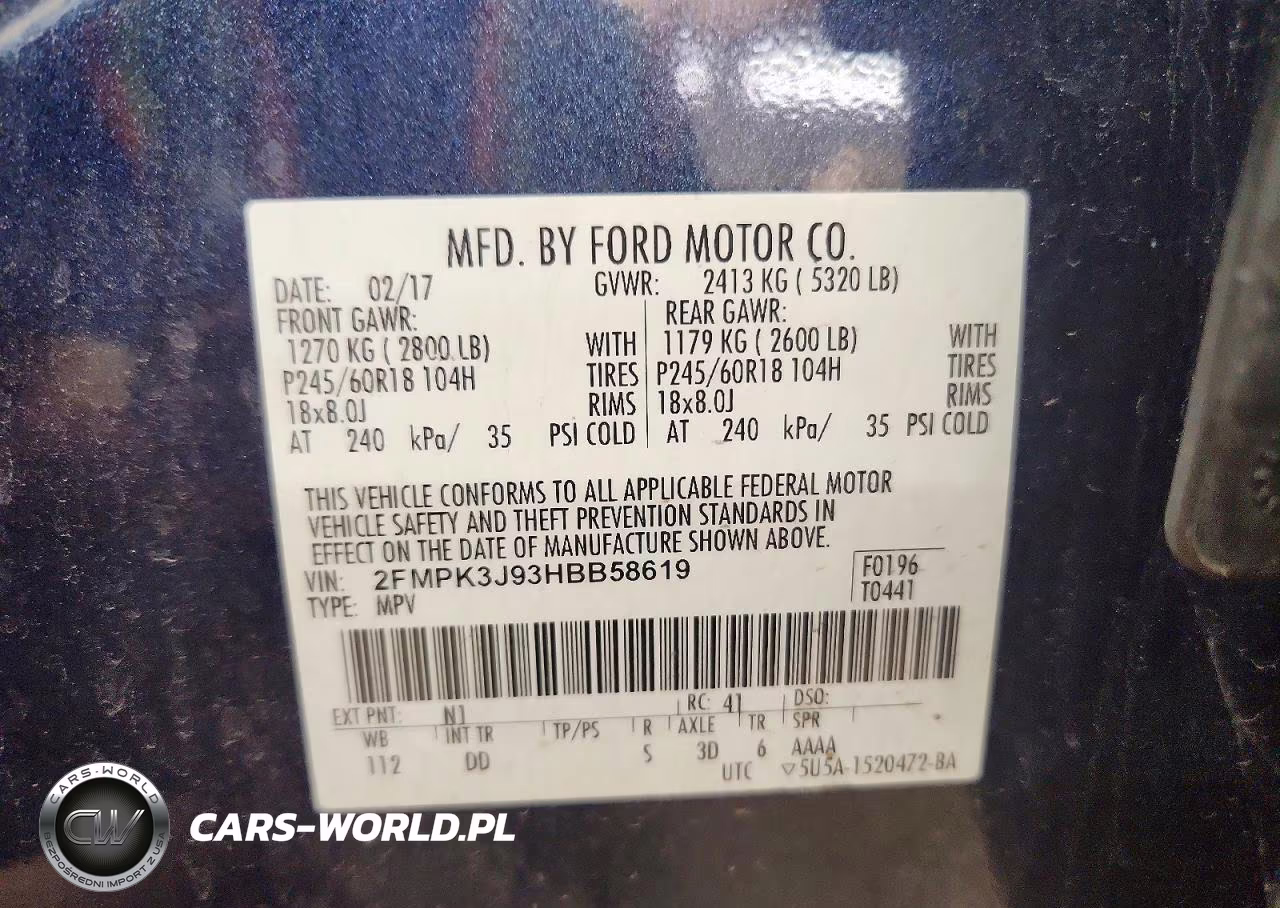 2017 Ford Edge Sel VIN:2FMPK3J93HBB58619 - 13