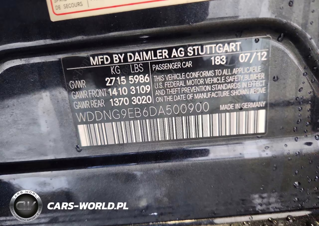 2013 Mercedes-Benz S 550 4Matic VIN:WDDNG9EB6DA500900 - 12