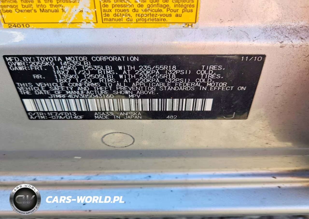 2011 Toyota Rav4 Sport VIN:JTMRF4DV3B5043160 - 12