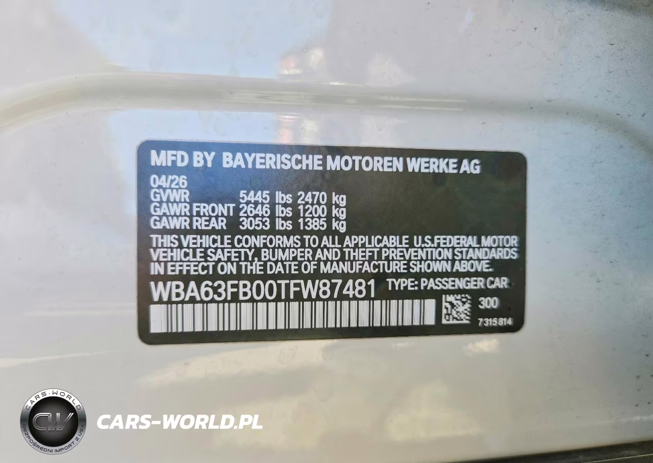 2026 BMW M440Xi Gran Coupe VIN:WBA63FB00TFW87481 - 12