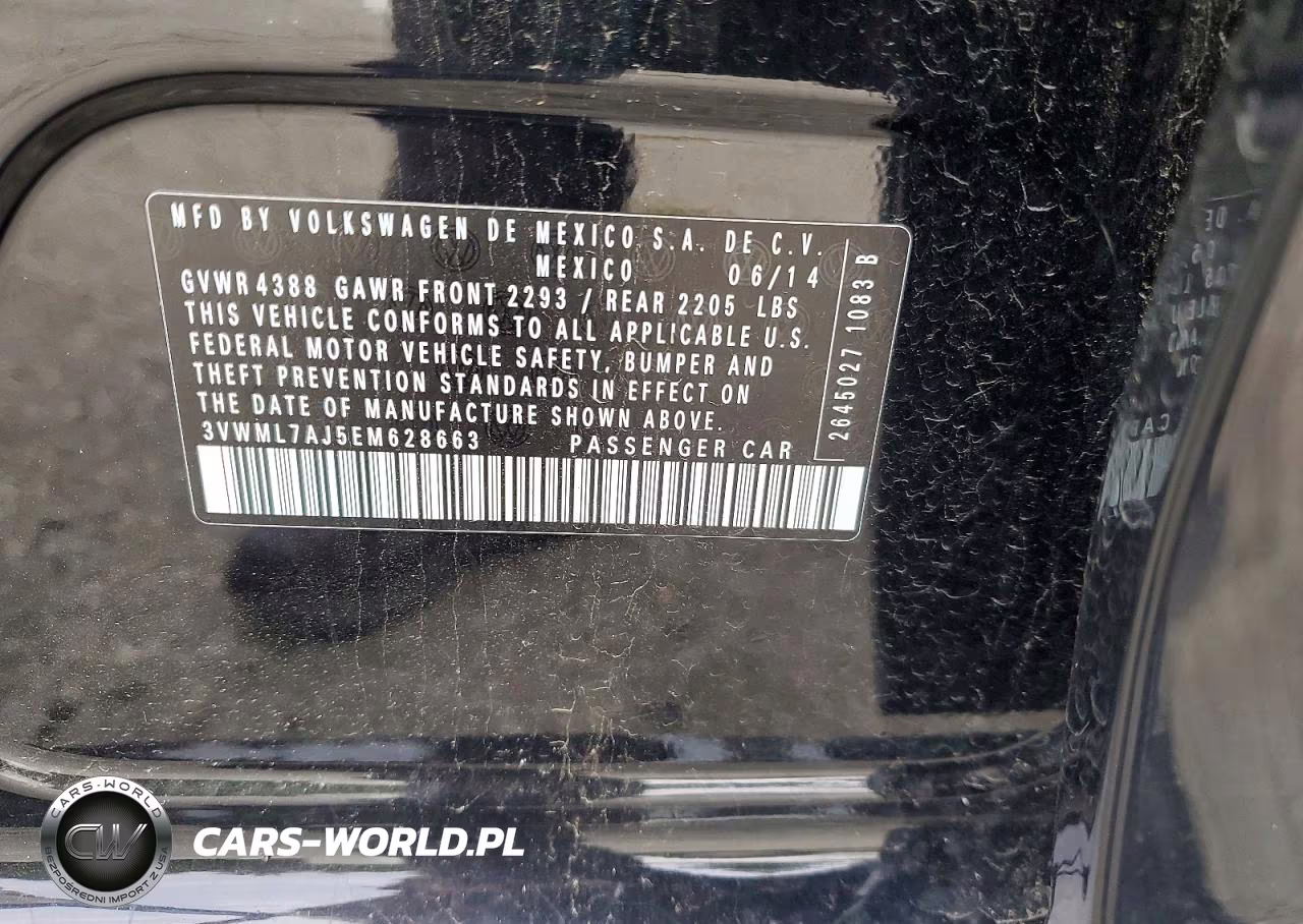 2014 Volkswagen Jetta Tdi VIN:3VWML7AJ5EM628663 - 14