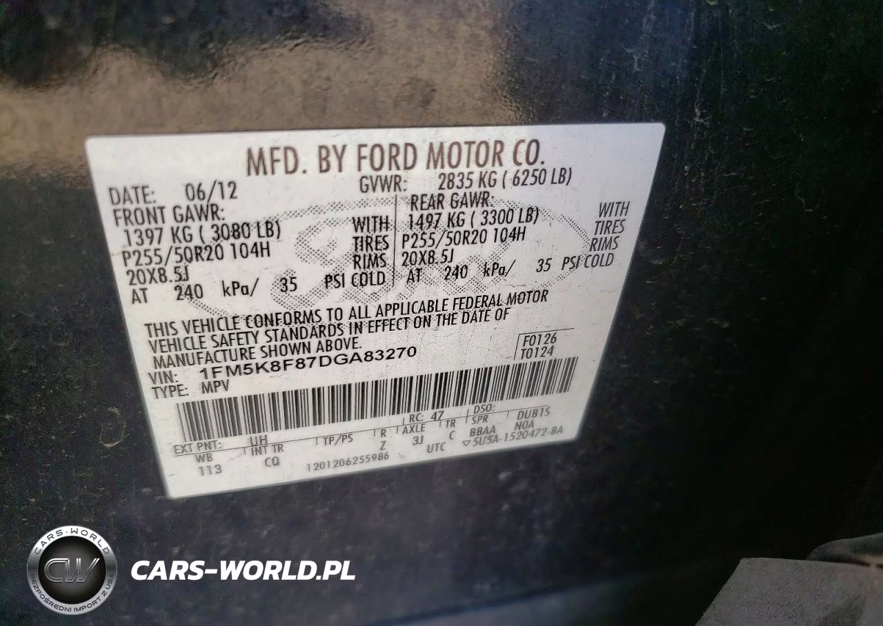 2013 Ford Explorer Limited VIN:1FM5K8F87DGA83270 - 13