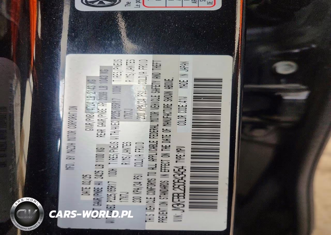 2025 Mazda Cx-5 Select VIN:JM3KFBBL2S0643454 - 14