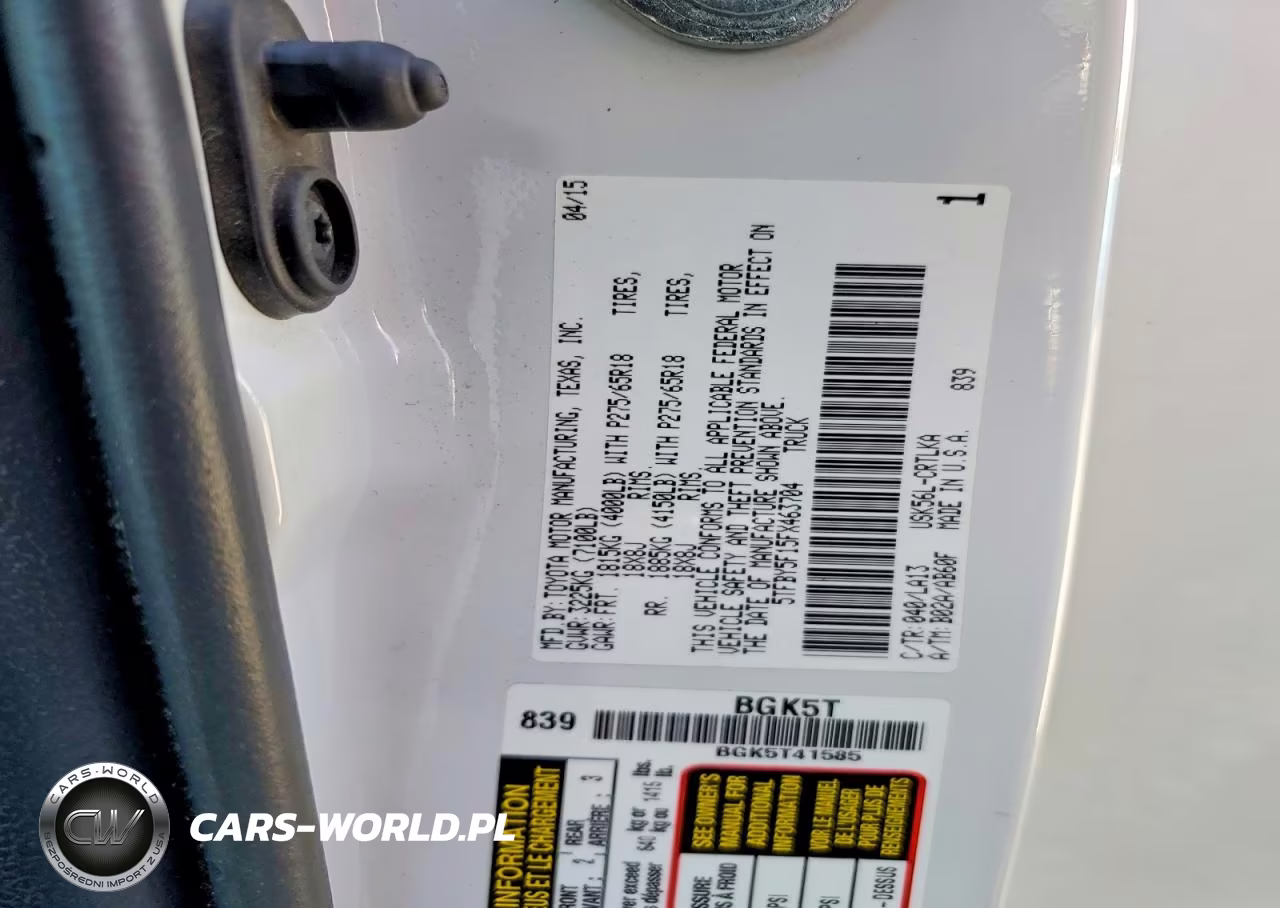 2015 Toyota Tundra Double Cab Limited VIN:5TFBY5F15FX463704 - 12