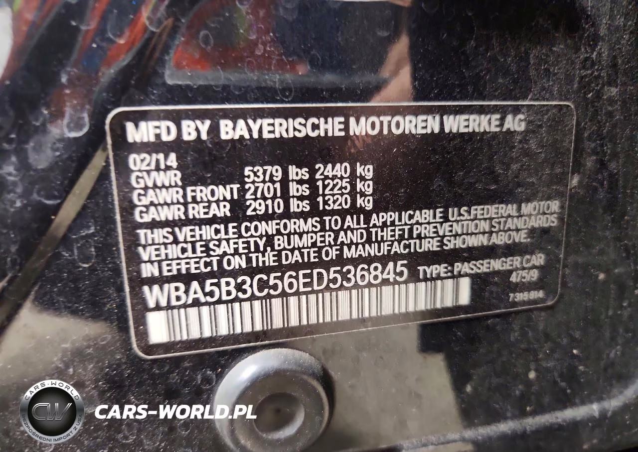 2014 BMW 535 Xi VIN:WBA5B3C56ED536845 - 12