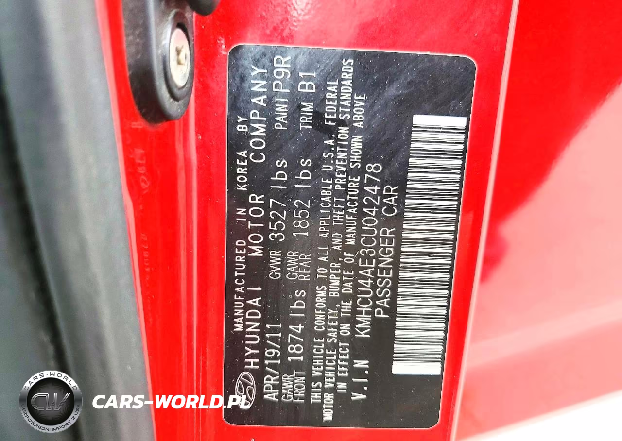 2012 Hyundai Accent Gls VIN:KMHCU4AE3CU042478 - 12