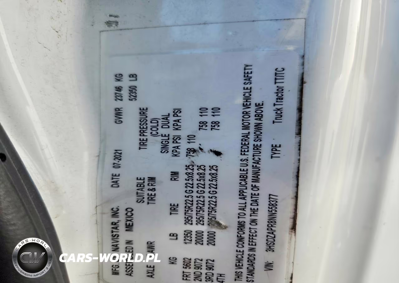 2022 International Lt625 - Semi Truck VIN:3HSDZAPR8NN558377 - 12