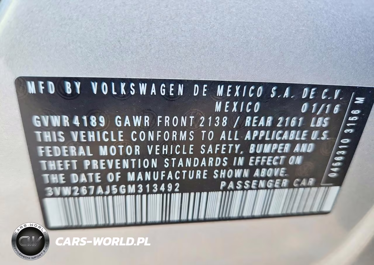 2016 Volkswagen Jetta S VIN:3VW267AJ5GM313492 - 12
