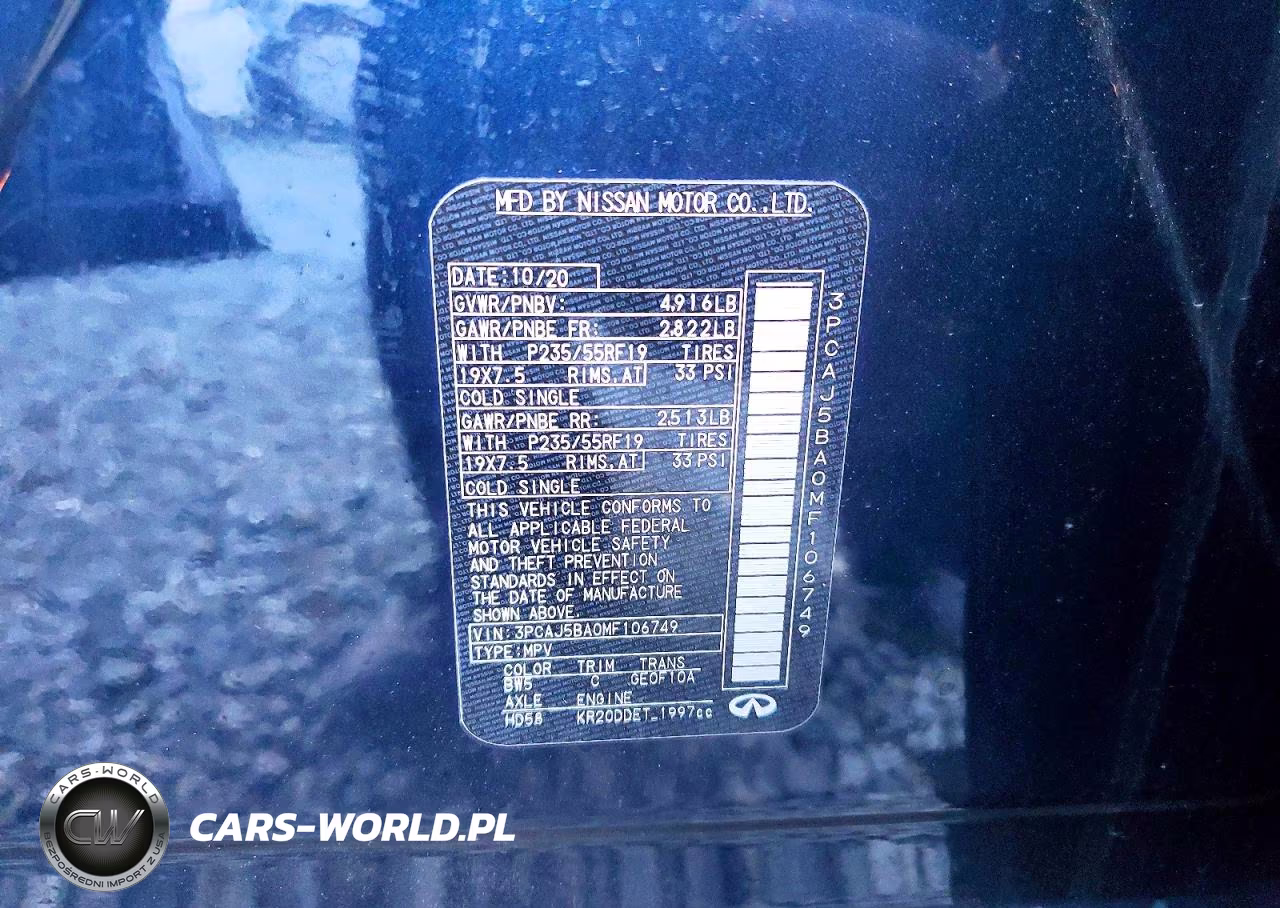 2021 Infiniti Qx50 Luxe VIN:3PCAJ5BA0MF106749 - 13