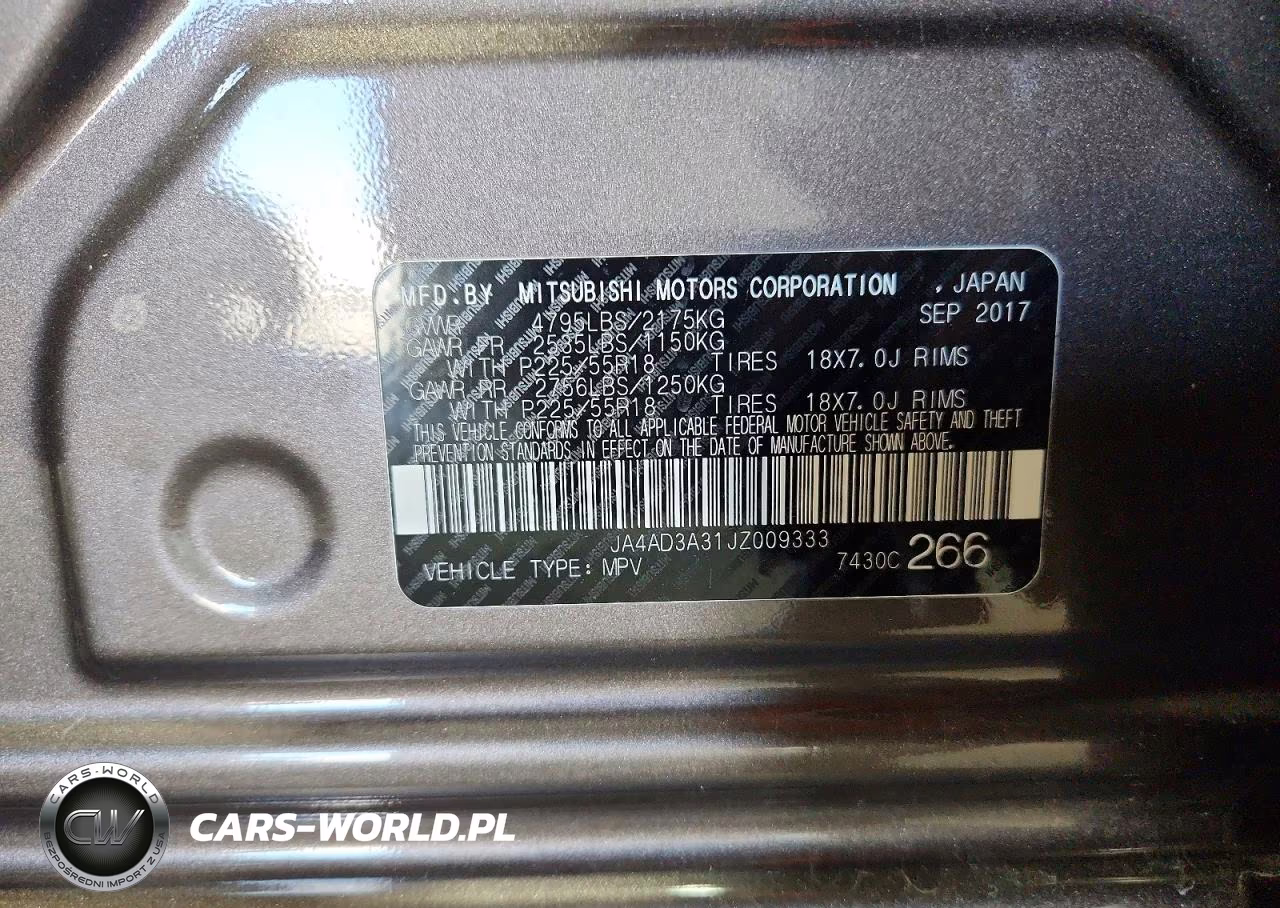 2018 Mitsubishi Outlander Se VIN:JA4AD3A31JZ009333 - 12